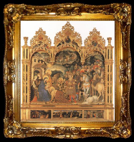 framed  Sandro Botticelli Gentile da Fabriano,Adoration of the Magi (mk36), ta009-2